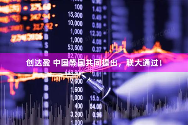 创达盈 中国等国共同提出，联大通过！
